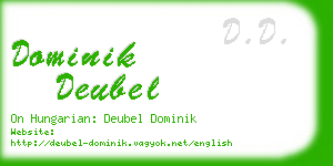 dominik deubel business card